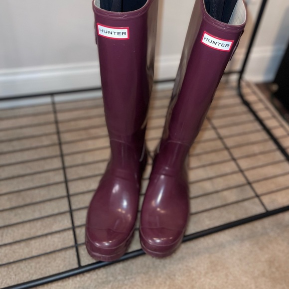 Purple high top hunter boots - Picture 2 of 2